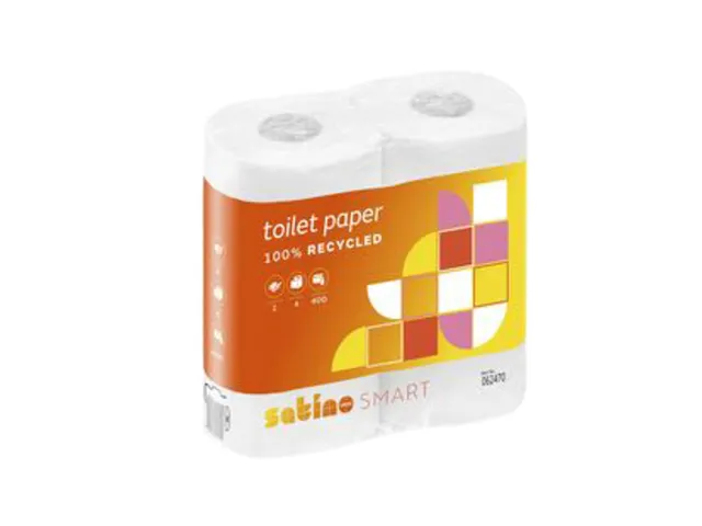 Toiletpapier Satino Smart MT1 2-laags 400vel wit 062470 Voordeelbundel
