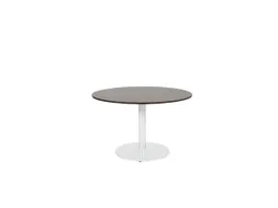 Linesto Vergadertafel Vaste Hoogte 120cm Rond Logan Eiken 25mm Wit