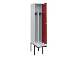 locker met bank,voor scheiding van kleding,HxBxD 2120x400x815mm,1vak