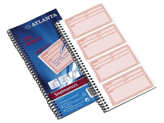 Snelmemo Djois Atlanta 74x125mm 160 notities in tweevoud wit
