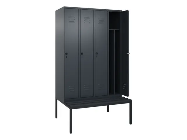 locker voor scheiding van kleding,HxBxD 2120x1200x815mm,4vak