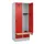 locker met bank,HxBxD 1950x800x815mm,2vak,vak B 400mm,draaigrendel