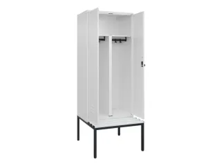 PBM-locker met bank,HxBxD 2120x800x815mm,2vak,vak B 400mm,draaigrendel - 2