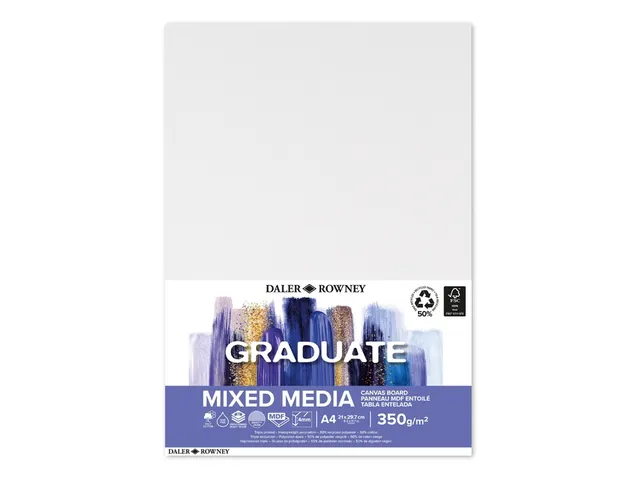 Canvasboard Daler Rowney Graduate A4 wit