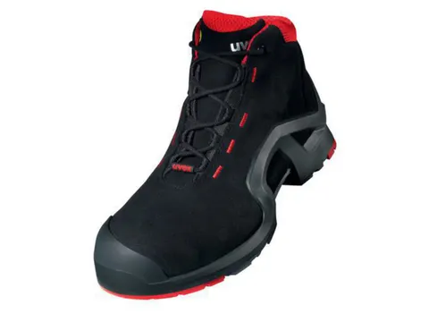 Uvex 8517.2 hoge S3 veiligheidsschoenen, SRC, ESD, zwart/rood, maat 40