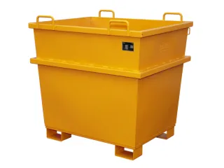 Universele Stortgoedbak Oranje Heftruck Kraantraverse 1215x1040x1200mm - 1