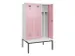 locker met bank,voor scheiding van kleding,HxBxD 2120x1200x815mm,3vak