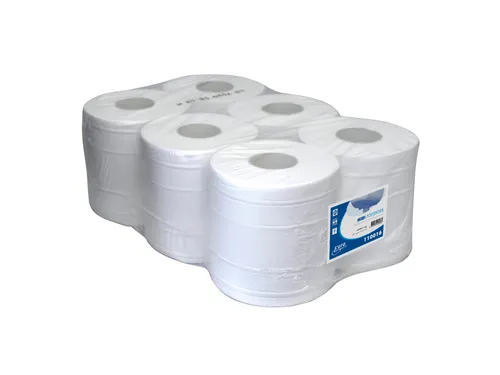 Centerfeedrol 2-laags Cellulose Wit Gelijmd Poetspapier 6 Rol