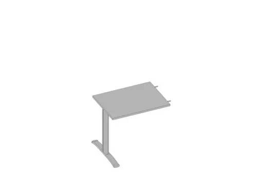 aanbouwtafel,i.h.v.,v. C-voet,HxBxD 730x800x600mm,blad grijs