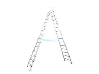 Bokladder Dubbelzijdig 4.03m 2x14sporten Aluminium Scharnieren - 2
