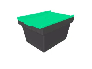 Herbruikbare containers HxLxB 240x410x300mm 18l PP-regeneraat groen - 1