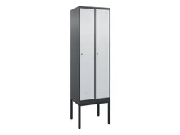 locker,HxBxD 2120x600x500mm,2vak,vak B 300mm,cil.-slot,voetonderstel
