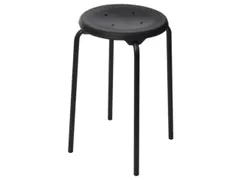 Stapelkruk H 500Mm Zit/onderstel Pu-Zitting Zwart/zwart
