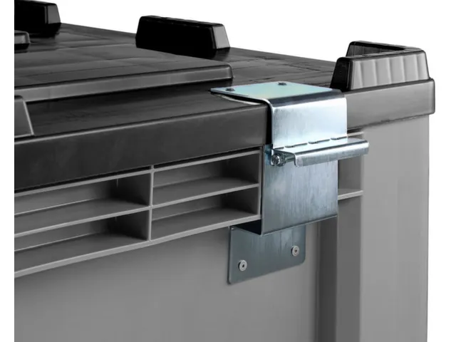 scharnierdeksel,PE,v. container met grote capaciteit inhoud 470l