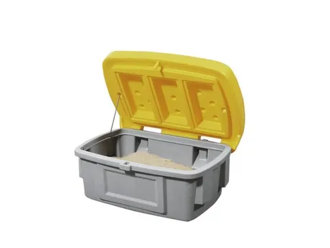 strooigoedbak,100l,HxBxD 460x975x705mm,PE,grijs,deksel geel