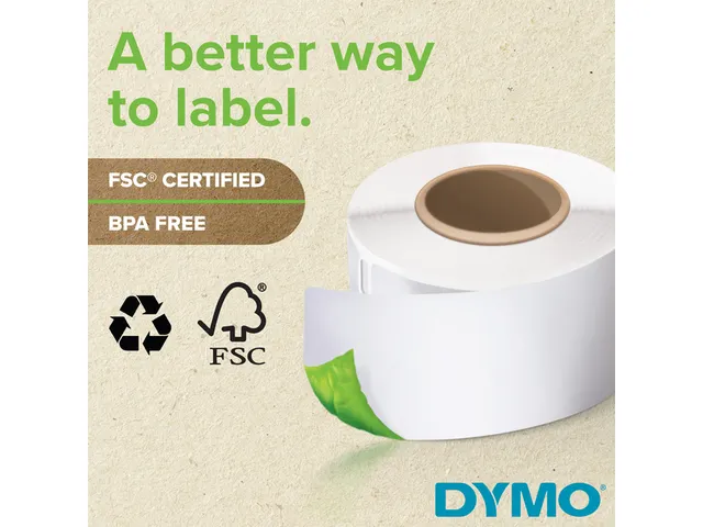 Etiket Dymo 2177563 adressering 25x54mm 12 rollen á 500 stuks wit