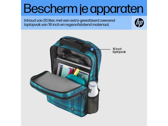 Hp Campus Xl Notebook Laptoptas Backpack 16.1 Inch Ruitmotief