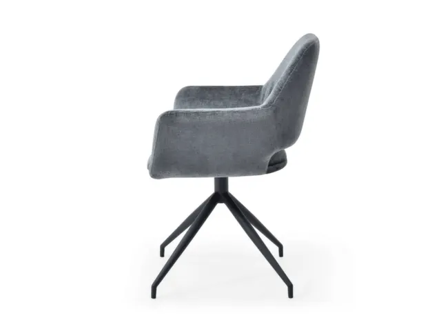 Bezoekersstoel,Stervoetonderstel Ronde Buis Zwart,M. Armleuningen