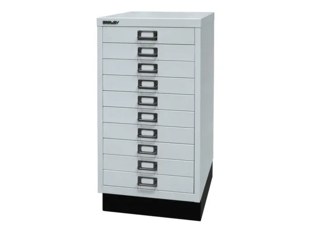 kantoor-ladekast HxBxD 670x349x432mm 10 laden romp lichtgrijs staal