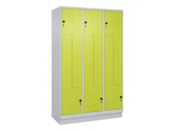 Z-garderobekast,HxBxD 1950x1200x500mm,vak B 200/400mm,draaigrendel