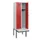locker met bank,HxBxD 1950x600x815mm,2vak,vak B 300mm,draaigrendel