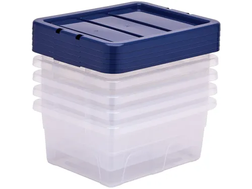 Opbergbox 15 Liter Transparant Blauw