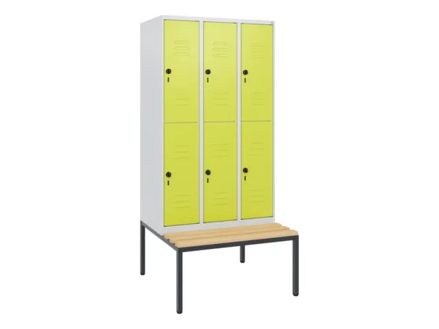 Dubbeldekse dekenkist,HxBxD 1950x900x815mm,3x2vak.,vak B 300mm