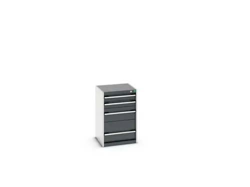 ladekast HxBxD 800x525x525mm 4laden romp RAL7035 front RAL7016