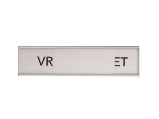 Design Schuifbord Aluminium Vrij Bezet Wit 150x40mm