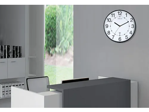 Wandklok Unilux Maxi radio controlled Ø 37.5cm zwart/wit