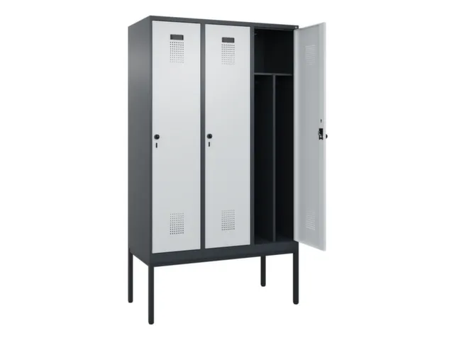 locker voor scheiding van kleding,HxBxD 2120x1200x500mm,3vak