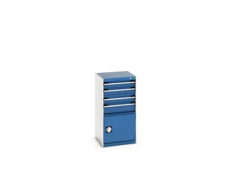 ladekast HxBxD 1000x525x525mm 4laden romp RAL7035 front RAL5010