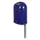 Afvalbak staalplaat met asbak 45 liter ovale opening open kobaltblauw
