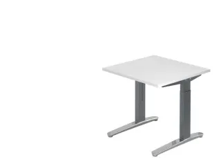 In hoogte verstelbaar bureau,HxBxD 680-850x800x800mm,blad wit - 1