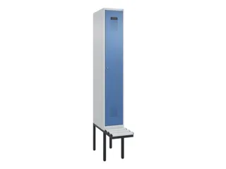 locker met bank,voor scheiding van kleding,HxBxD 2120x300x815mm,1vak - 2