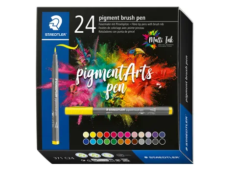 Brushpen Staedtler PigmentArts set à 24 kleuren