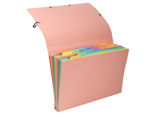 Pochette trieur carte multicolore 12 compartiments Aquarel - 34x24,5cm