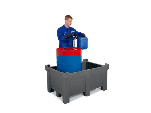 stapelbak,HxLxB 500x500x800mm,90l,PE,grijs,Wanden gesloten