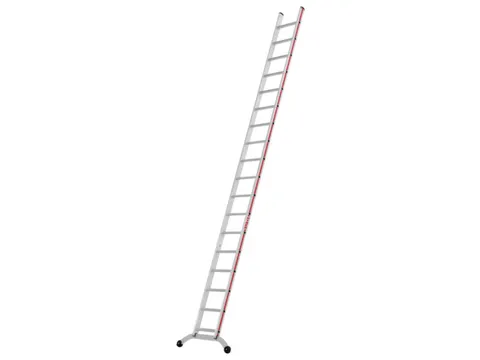 ladder,eenzijdig,18,verstevigde treden,balk L 4,72m,aluminium