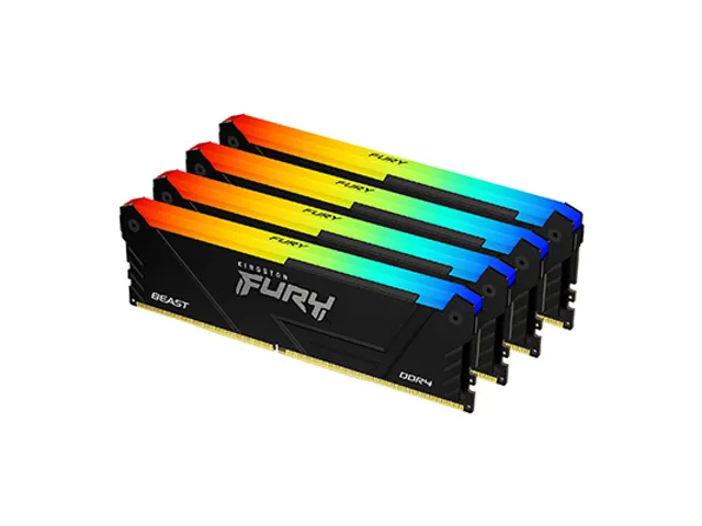 64GB 3200MT/s DDR4 CL16 DIMM (Sets van 4) FURY Beast RGB