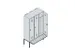 locker voor scheiding van kleding,HxBxD 2120x1200x815mm,3vak