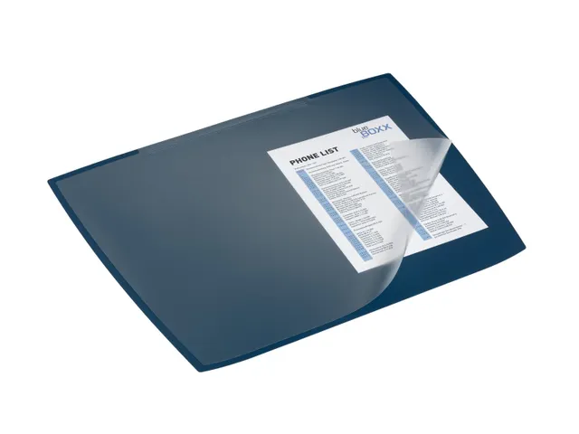 Sous-main ARTWORK 590x470mm avec rabat transparent PP Bleu