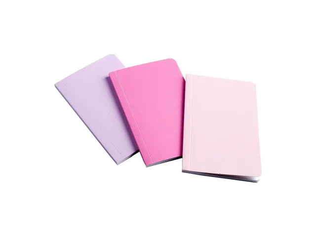 Notitieboek Bruynzeel A6 40vel glitter assorti set van 3 stuks