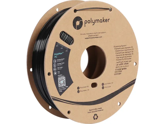 TOUGH PC 1,75mm zwart 0,75kg PolyMax 3D Filament