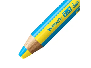Kleurpotloden STABILO 882 woody 3 in 1 duo puntenslijper assorti 5st - 4