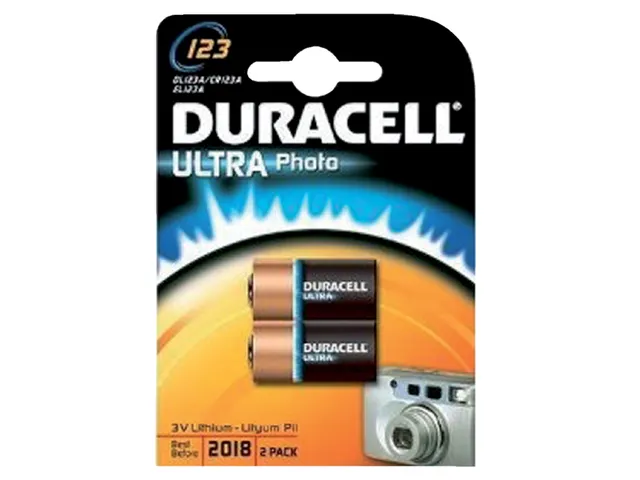 Batterij Duracell Ultra 2x 123 Lithium Photo