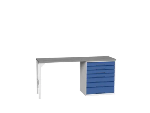 werkbank,HxBxD 930x2000x600mm,linoleumblad,2voeten/1container