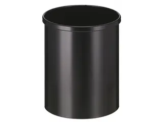 Ronde Papierbak Metaal 15 Liter Zwart - 1