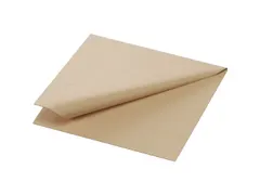 Servet 24x24cm 1/4 vouw 2laags Eco bruin doos 8x300st