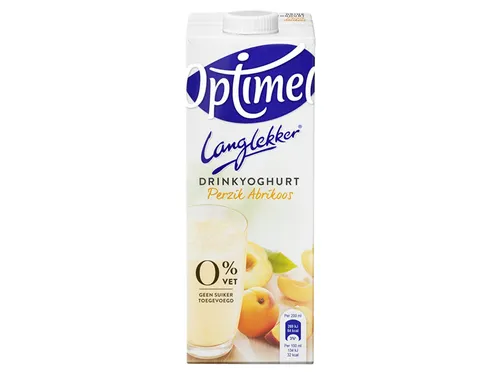 Drinkyoghurt Optimel Langlekker perzik abrikoos 1liter